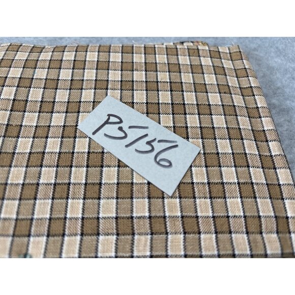 Brown Plaid Cotton Fat Quarter 18x22" For Quilting Crafts - Picture 4 of 5